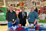 Jack Lopresti MP at Tesco's in the Willow Brook Shopping Centre selling poppies