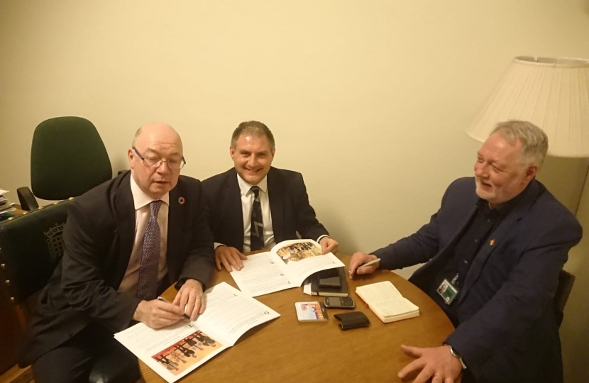 Minister Alistair Burt, Jack Lopresti MP and Gary Kent