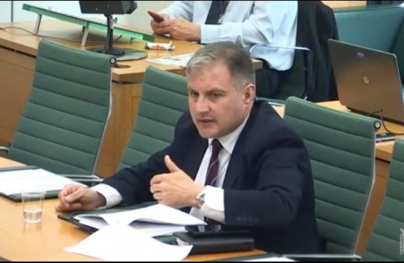 Jack Lopresti MP during the Welsh Affairs session on the Armed Forces in Wales