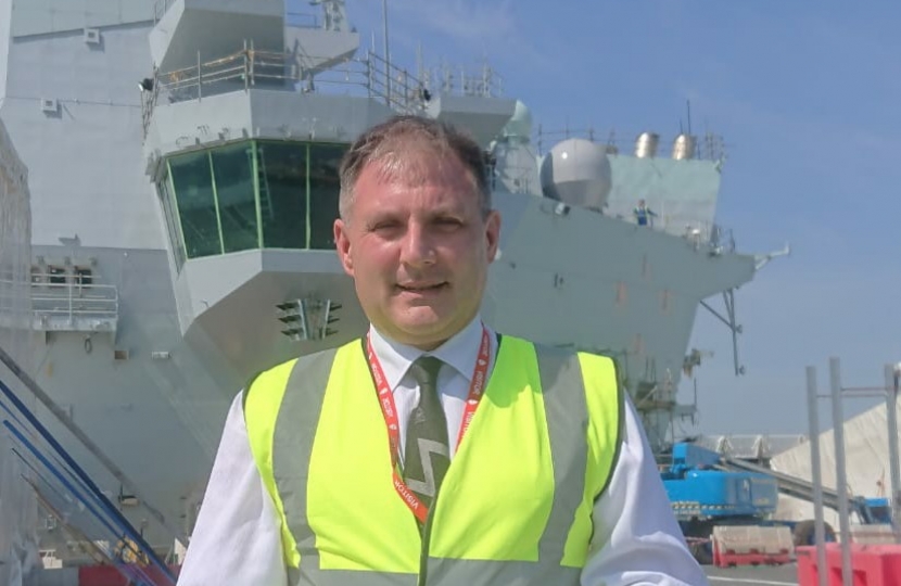 Jack Lopresti MP visiting HMS Prince of Wales in Rosyth