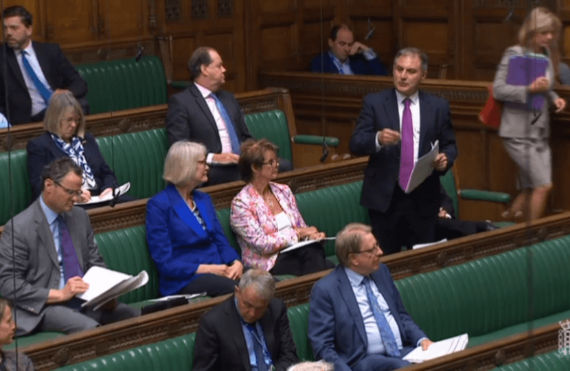 Jack Lopresti MP asking the Education Secretary a question on education devolution to locally elected Mayors