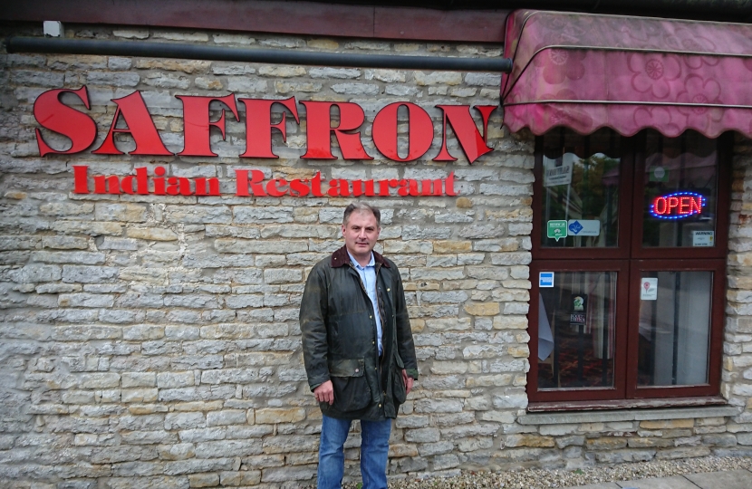 Enjoying dinner in Saffron, Bradley Stoke