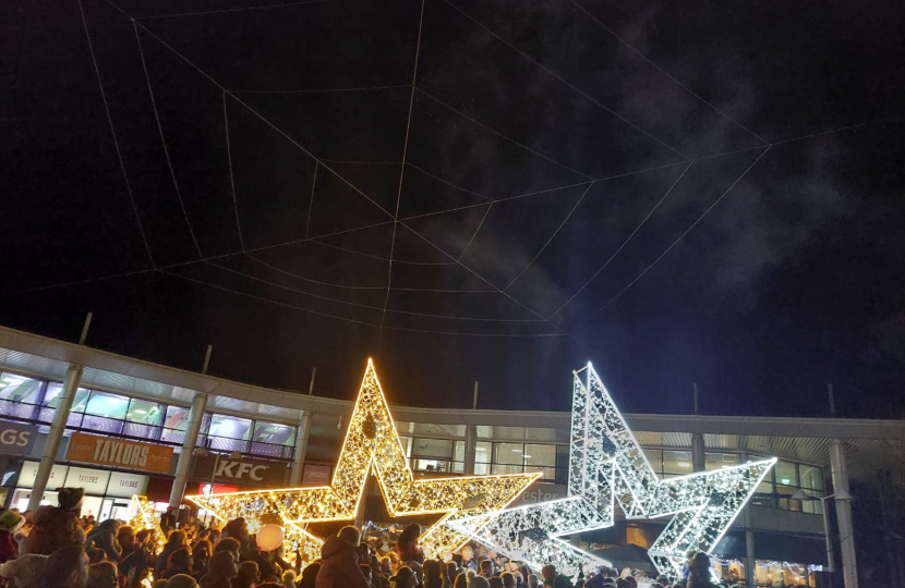 Another picture of the Christmas lights switch-on at the Willow Brook Shopping Centre