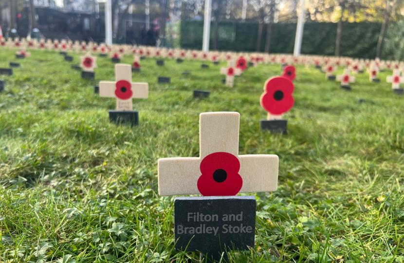 The Filton and Bradley Stoke Tribute at the Garden of Remembrance.