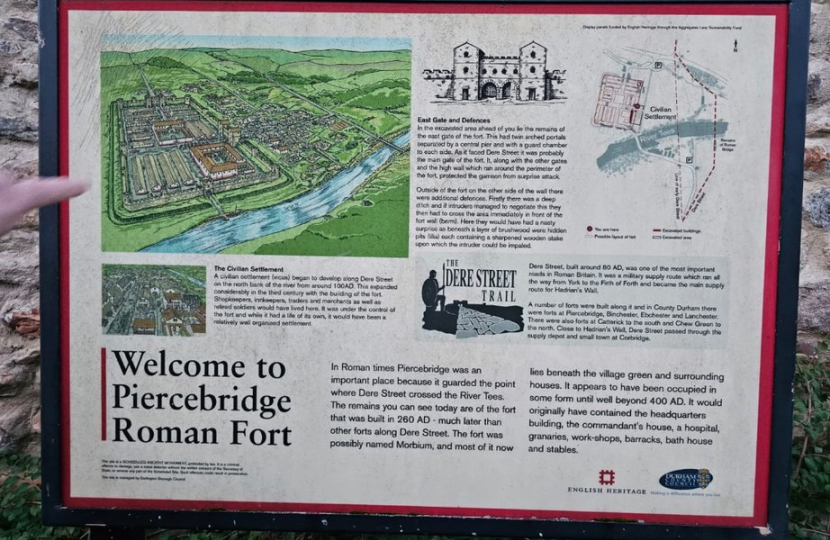 Piercebridge Roman Fort Sign