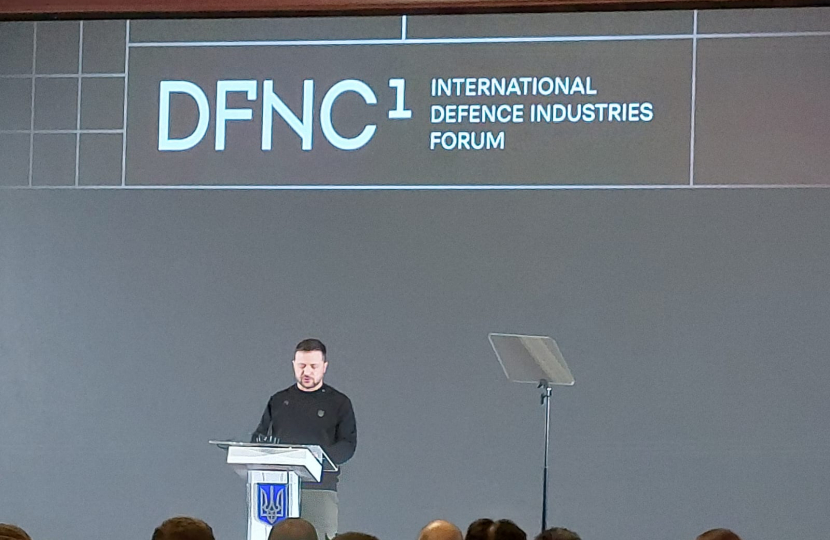 President Zelensky speaks at DFNC