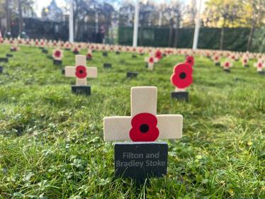 The Filton and Bradley Stoke Tribute at the Garden of Remembrance.