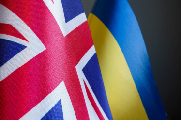UK Ukraine flags